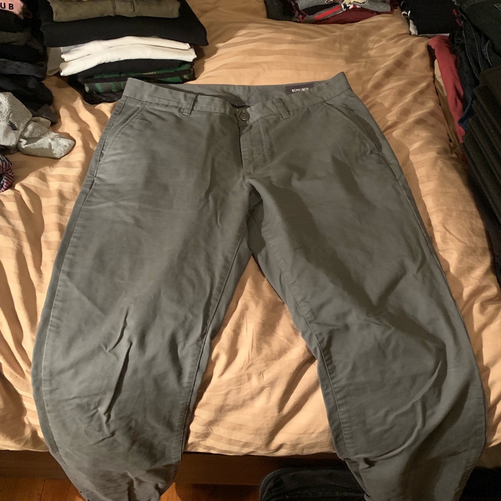 Bonobos gray athletic fit chinos 32x34